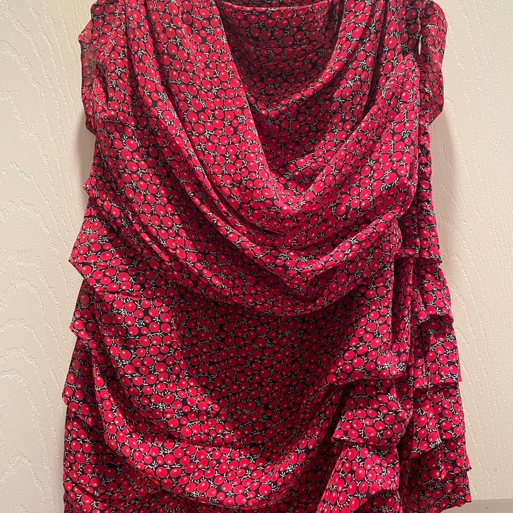 Express Red Patterned Tank Top - Picture 7 of 10